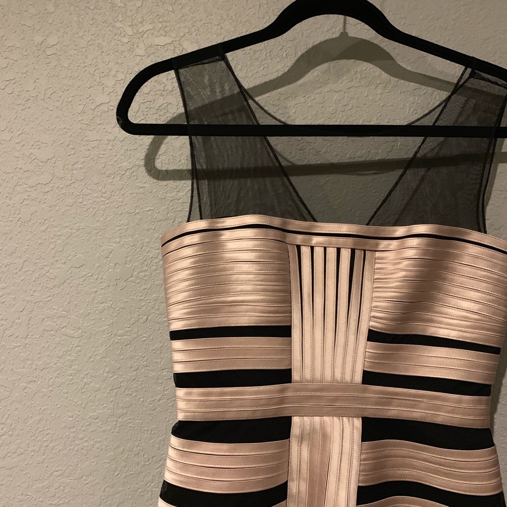 Gold and Mesh Cocktail Dress - Picture 3 of 4